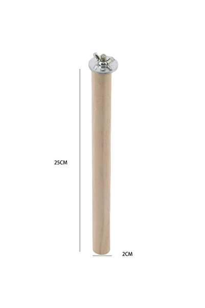 Choice1 حامل خشبي معلق على شكل عصا ببغاء أليف خام مقاس 2.0 × 25 سم، حامل ألعا...