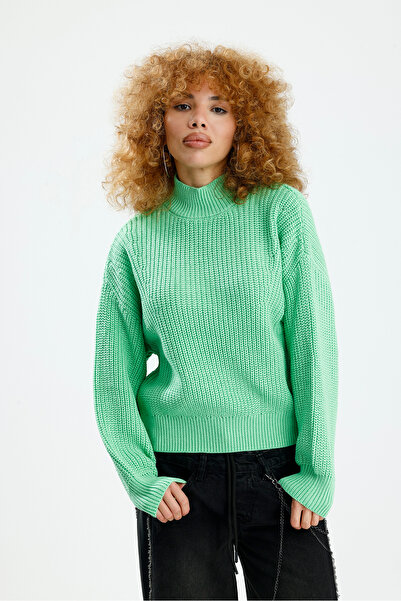 Figo Σελανίκη Πλεκτοποίηση ψηλός λαιμός oversized Γυναικείο Πουλόβερ
