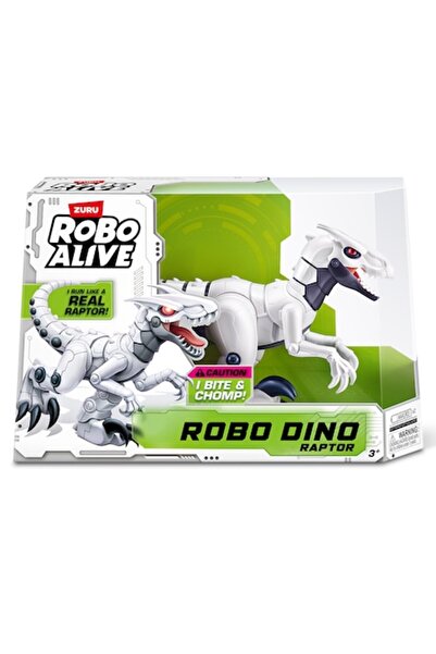 Zuru Интерактивна играчка динозавър Раптор със светлини, Робо Дино Алив.