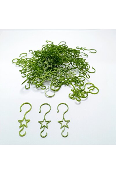 TERARYUM SEPETİM Christmas Ornament Hanging Bracket 100Pcs-Green