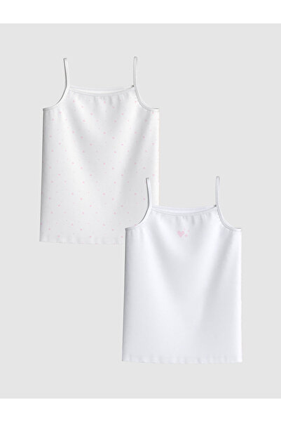 LC Waikiki Rmz Gi̇yi̇m Farkiyla Square Roba Collar Printed Rope Strap Girls' ...