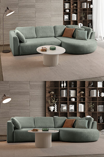 Eymense Venezia Köşe Koltuk Su Yeşili Sağ Köşe