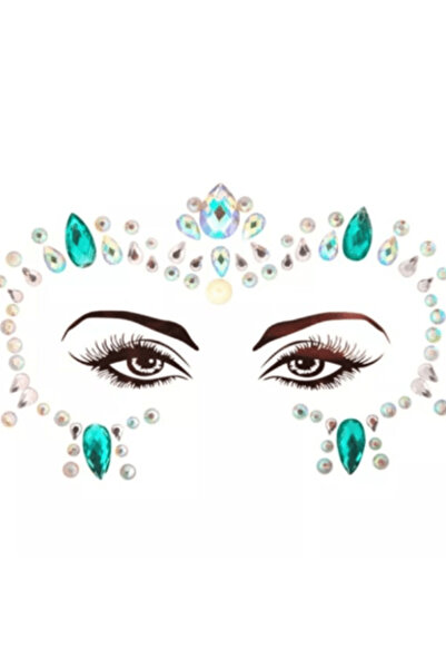 CRM Autocolant strass 3D Face, Crystal Tattoo, CRM, multicolor