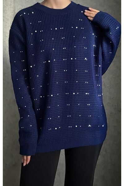 Aure Store İncili Taşlı Triko Kazak