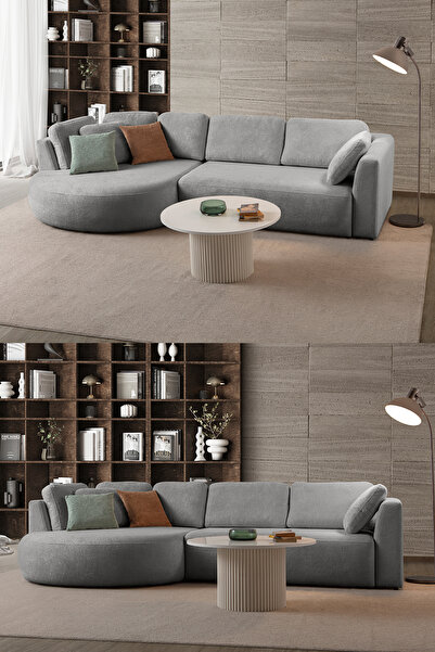 Eymense Venezia Köşe Koltuk Gri Sol Köşe