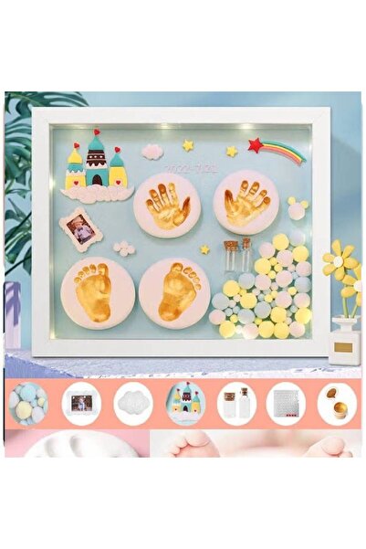 NKX Memorial Baby Hand and Footprint Kit – Newborn Lanugo Memory Photo Frame ...