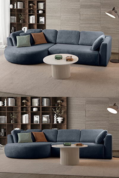 Eymense Venezia Köşe Koltuk Lacivert Sol Köşe