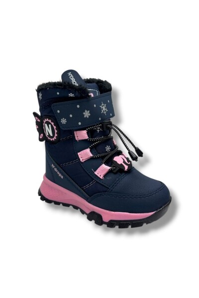 N'drops Ndrops 014-26 Cizme pentru fete din piele și blană, din țesătură tip ...