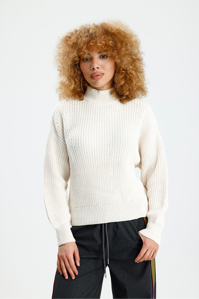 Figo Σελανίκη Πλεκτοποίηση ψηλός λαιμός oversized Γυναικείο Πουλόβερ