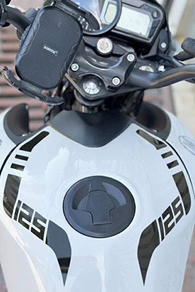 Banxtre Mondial Drift-L Uyumlu Siyah Kesikli 125 Yazılı Depo Şerit Kordon Seti (2 Parça )