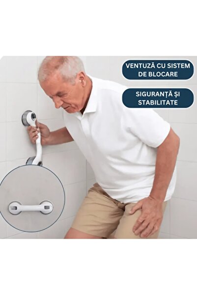 Super TIJĂ SUSTINERE CU VENTUZĂ SAFE PROTM MÄNER DE SUSȚINERE PENTRU BAIE ȘI ...