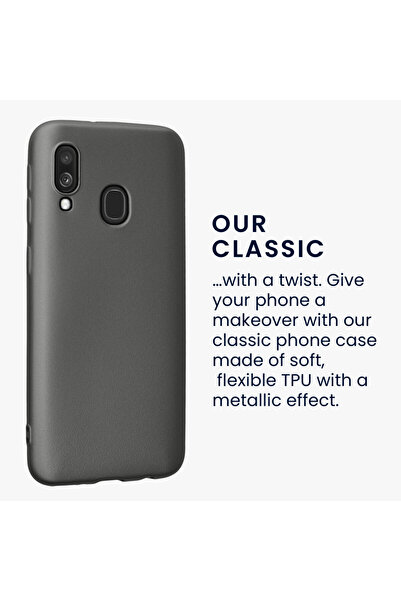 KWmobile Case for Samsung Galaxy A40, Gray, Silicone, 48546.232