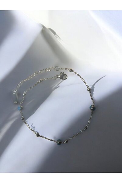 NAİFTAKIAKSESUAR Women's Gold Color Evil Eye Beaded Anklet