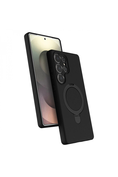 Mena Rise غطاء سامسونج جالاكسي S25 الترا ريجال مع حامل ماج سيف - أسود