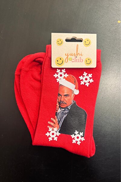 Namgo New Year Special Ali Rıza Leaf Shedding Red Bamboo Stitch-Free Socks