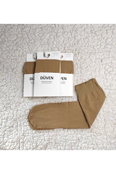 DÜVEN Pachet de 3 șosete din bumbac, până la genunchi, extra moi, pentru piele.