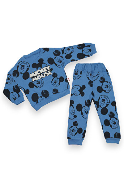 N@zence Printed Plush Lettering Detailed 2-Piece Baby Tracksuit Set – Unisex