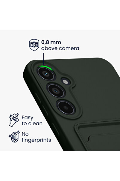 KWmobile Case for Samsung Galaxy A55 5G, Dark Green, Silicone, KWM000021TH003C