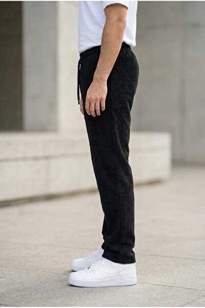 hello7 Men's Velvet Baggy Fit Pants