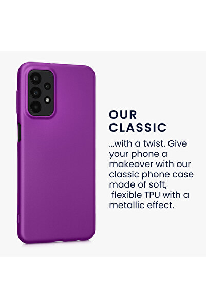 KWmobile Case for Samsung Galaxy A23/Galaxy A23 5G, Purple, Silicone, 57955.24