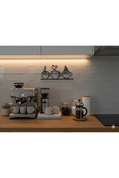 BaBaWoSs 3D Baskı Kahve Fincanları Duvar Dekoru | Mutfak Duvar Süsü | Minimal...