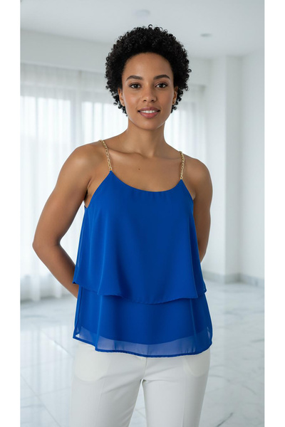 dml giyim Strappy Crepe Blouse