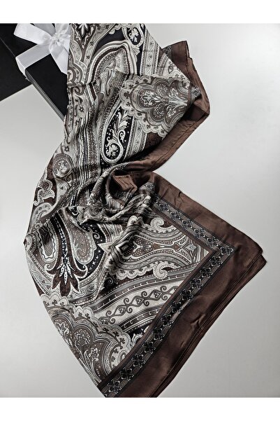 tomrisboutique Luxury Voile Silk Shawl Hijab Foulard Scarf Shawl Ethnic Patte...