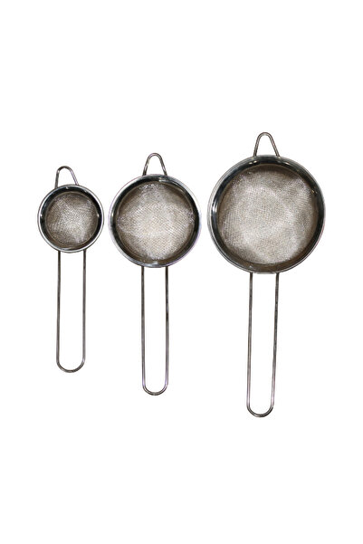 WDA Stainless Steel Strainer Set – 3 Pieces