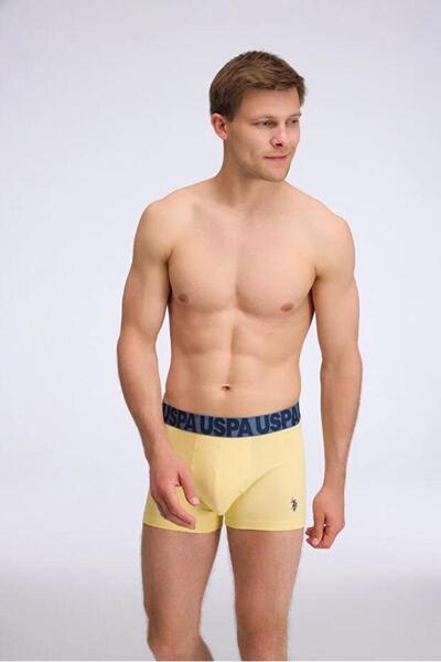U.S. Polo Assn. 3-Pack Yellow Navy Blue Men's Boxers, Yellow Navy Blue Cobalt Men's Boxers, 95% Cotton, 5% Elastane