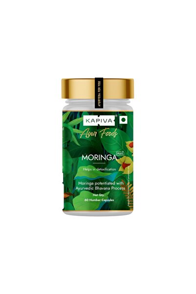 KAPİVA Moringa Capsules | Natural source of Vitamins & Minerals | 60 Caps 500 mg each