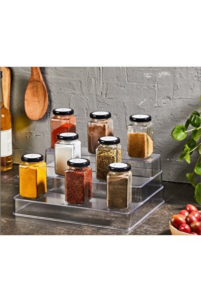 Pazarika 3 Basamaklı Düzenleyici Baharat Rafı – Mutfak Organizer Standı