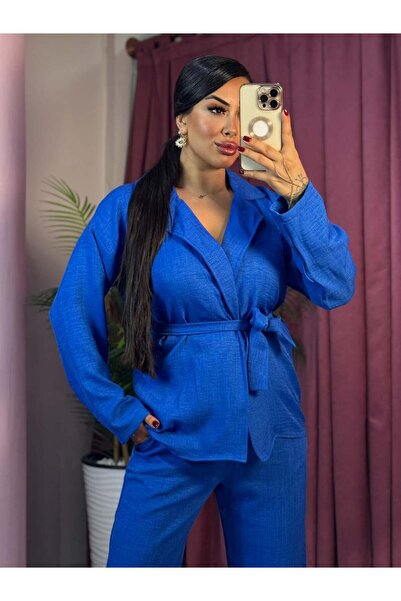 inci bayan giyim SET DE LENJERIE LIVA PENTRU FEMEI-S albastru cobalt ALBASTRU