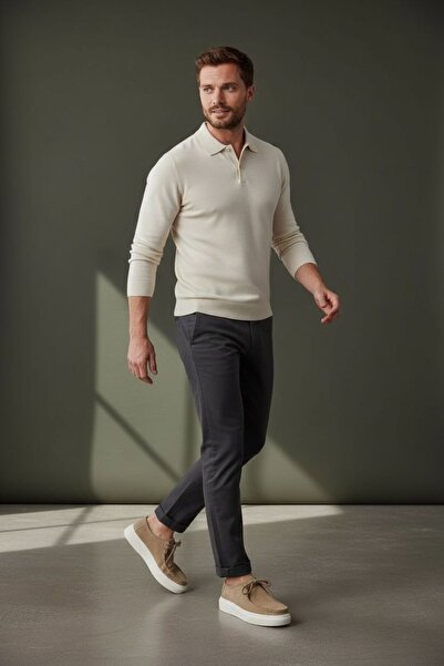 WEMSEY %100 Hakiki Deri Sneaker Bej Ayakkabı