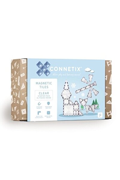 Connetix Διαφανές σετ μαγνητικών κατασκευών για αρχάριους, 34 τεμάχια, 3+ ετών