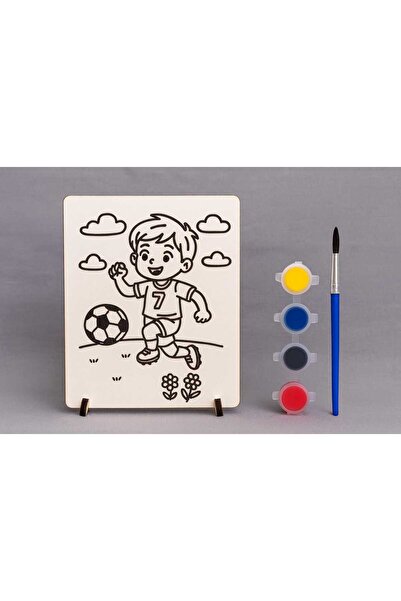 Bebek Özel Children's Wooden Paintable Desktop Model Board with Legs Model 066