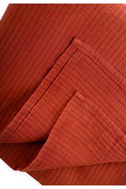Cigit Natural Blanket 90X100Cm Rust Striped