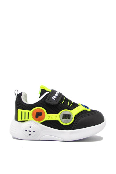 Promax حذاء رياضي للأطفال من الجنسين مزود بشريط فيلكرو مضيء باللون الأسود PRM...