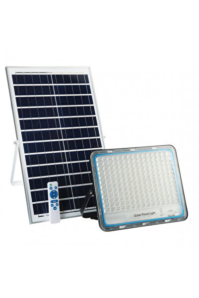 OEM WHITE Solar Floodlight with remote control 400W 75 LED with MAGNIFYING GLASS