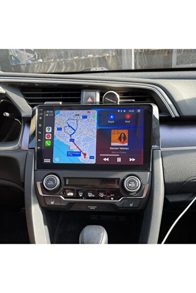 Mehter Honda Civic 2016-2021 Fc 5 Android Multimedya Kablosuz Carplay 9 Inc Q...
