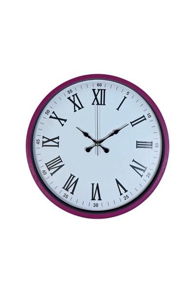 DENİSAM Zentime 36 cm Pink Decorative Wall Clock
