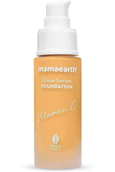 Mamaearth Glow Serum Foundation Lotion, Vitamin C & Turmeric, 30 ml (02 Creme Glow) Dewy Finish