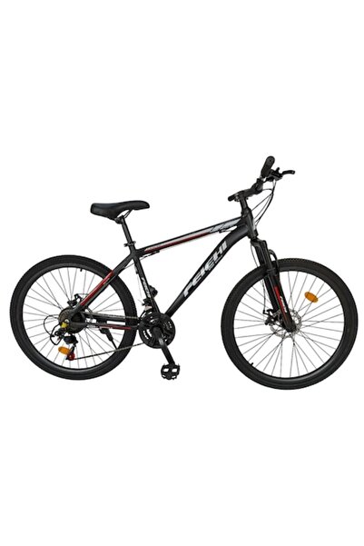 VELORS RICH BIKE MTB Bicycle ERB224F2602B9, 26" Wheels, Front Suspension, 21-Speed, Disc Brakes, Black/Red