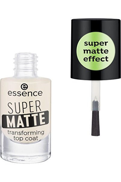 Essence Super Matt Transforming Top Coat, Ultra-Matte, 8 ml (Transparent)