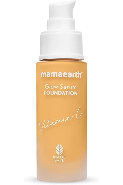 Mamaearth Glow Serum Foundation Lotion, Vitamin C & Turmeric, 30 ml (02 Creme Glow) Dewy Finish