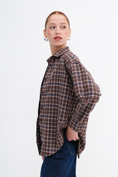 Addax Καρό πουκάμισο με κουμπιά G6648