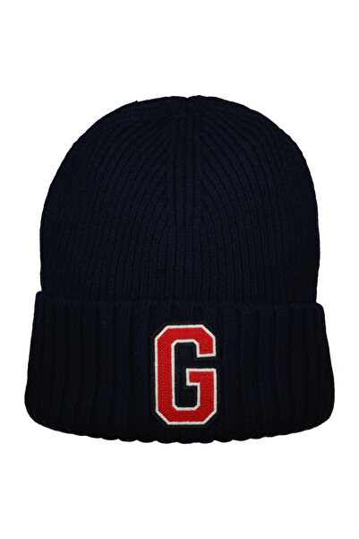 Gant Unisex Lacivert Logolu Bere