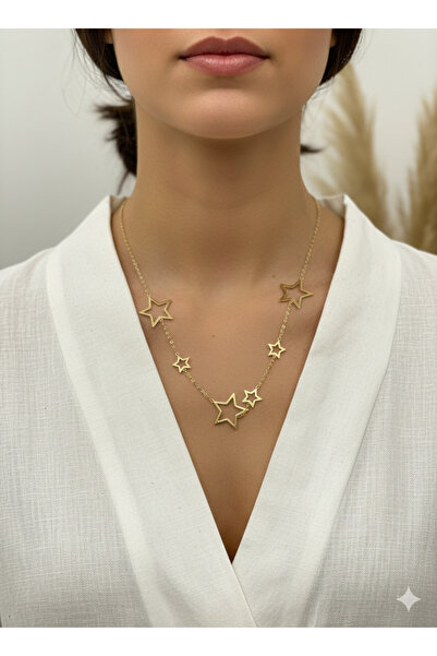 Kaan Accessoire ⭐️ Gökyüzü Işıltısı: Çoklu Yıldız Tasarım Kolye