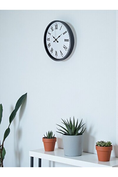 DENİSAM Zentime 36 cm Gray Decorative Wall Clock