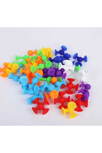 ADİL OYUNCAK 50 PCS Vakum Molekül Oyuncak Esnek Silikon Yapışan Yaratıcı Yapı...