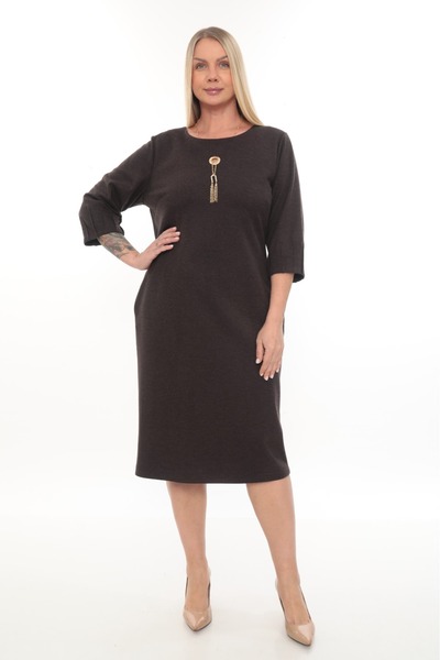 etselements Φόρεμα με λεπτομέρεια κολιέ και ματιστράκια ETS7252